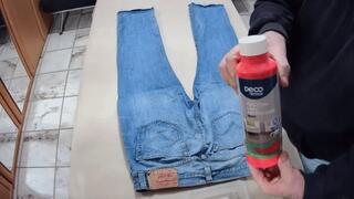 Levis 2 coated in red paint