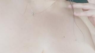 Spitting and ashing on big tits