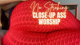 NO Stroking - Close Up Ass Worship