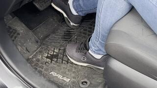 Layla Cranks Away in the SUV