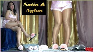Satin, Shiny Tights and 4 Fluffy Slippers - HD
