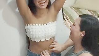 Cute Latin Girl Receives Mean Upperbody Tickle Treatment