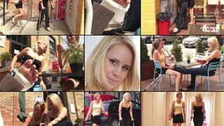 Stella SLWC with Heel Bar (Term) Dirty Cast Foot at the Cafe (in HD 1920X1080)