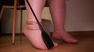 #3 Worship bbw's feet in nude stockings - (no talking)