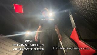 POV: Calvin's Bare Feet Crush Your Balls - Ballbusting Kings