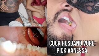 Pick Vanessa: Cuck husband vore | Giant couple kissing POV - Lalo Cortez and Vanessa (custom clip)