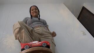 Claudia Is Cruel With Red Car