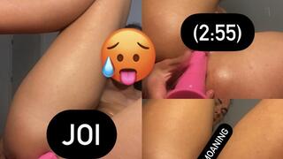 Anal Dildo Toy Fucking - Front Point of View - Jerk Off Instructions - Moaning Orgasm - Asshole Fucking - Small Tits Fit Girl Big Clit