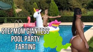 Giantess stepmom pool party wet farting - Lalo Cortez and Vanessa