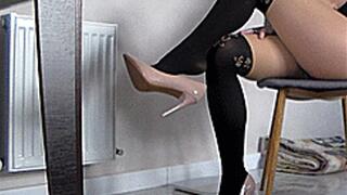 in patent leather shoes