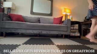 BellaLuxx gets revenge tickles on GreasyRose