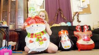 Christmas Mylar Balloons: Penquin, Reindeer & Snowman