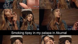 Smoking woozy in my palapa in Akumal!