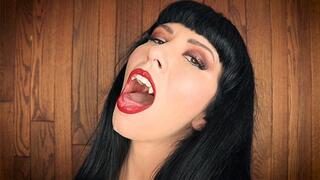 * 854x480p * Mesmerizing Vampire Goddess Commands You To Stroke With Her Wet Tongue Tease -Mp4