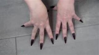 Long Sharp Nails Tapping on Hard Floor and Scratching MP4 1080