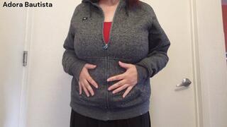 MILF Striptease with Big Tits, Full Bush, and Cute Ass