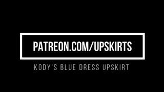 Kody Blue Dress Upskirt Tease