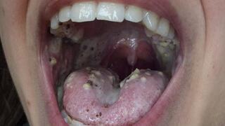 Eating cereal yogurt