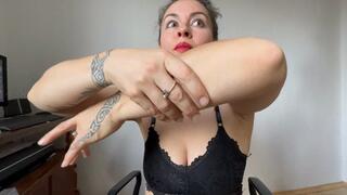 jerk off at her hairy arms mov