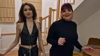 Goddess Andreea and Ellyah - preparing for shooting together