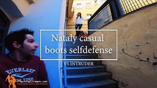 Nataly casual boots selfdefense VS intruder