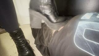 Every day boots make guy cum