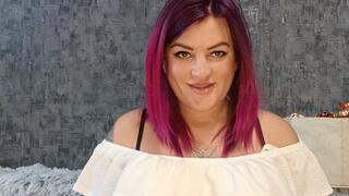 girl blowing balloon and nail pop