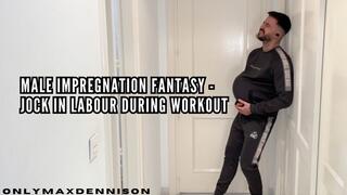 MALE IMPREGNATION FANTASY - JOCK IN LABOUR DURING WORKOUT