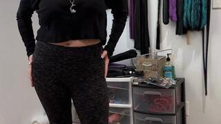 Yoga pants and Nikes