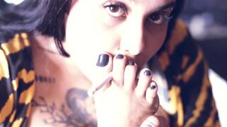 Foot Goddess Smoking & Burping