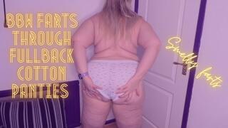 BBW Farts Through Fullback Cotton Panties