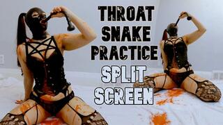 Throat Snake Practice - Split Screen