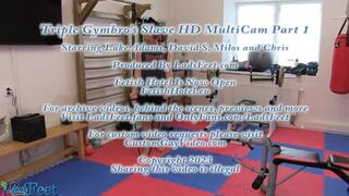 Triple Gym Bro's Slave HD MultiCam Part 1