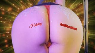 Holiday Infiltration: Mia Murpy aka Worm Wrangler Enters Your Brain and Permeates Your Cock With Mindless Gooning Pumping Images of Bouncing Butt Boobies and Self Masturbation With Red Fishnets and Thigh High Boots for Your Holiday Submission Session