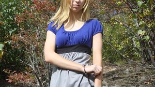 Amanda - Handcuffed Walk on Rocky Hill and Lakeside (MP4)