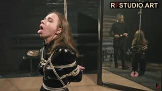 Arina in a catsuit - Bondage and discipline spanking training (FULL HD MP4)