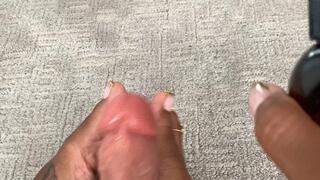 Giving my dildo a footjob