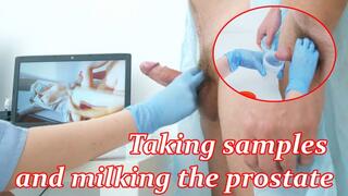 Doctor takes sperm analysis and milks prostate
