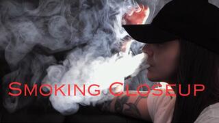 Smoking Closeup in Hat