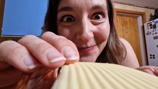 Jealous Roommate is a Hungry Giantess! Eats you with Cheese - 4k