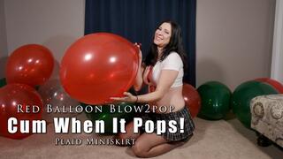 Red Balloon Blow2pop Cum When It Pops JOI Plaid Miniskirt - Kylie Jacobs - MP4 1080p HD