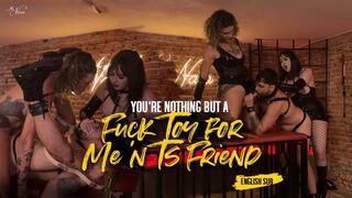 Nara and TS Sabrina Prezotte humiliate and fuck her cuckold (720 EN-sub)