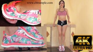 Cum under the jogging Mistress Sara in Skechers - Part 1 of 2 (4K)