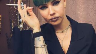 One of my firsts clips, green haired with no audio, SMOKING!