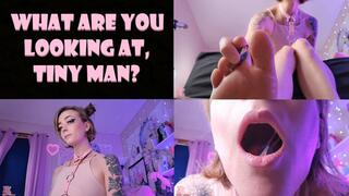What Are You Lookin at, Tiny Man? Giantess Teases and Licks You