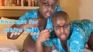 Final nut for white boi JOI CEI BNWO HD 1080p MP4 by Royal Ro with interracial domination, ebony female domination, verbal humiliation, cum eating encouragement, ebony ass worship, orgasm contorl, slave training, ebony goddess, pussy denial