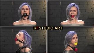 Astrid - Gag test for her roomy mouth (FULL HD MP4)