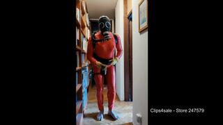 RED VINYL SUIT