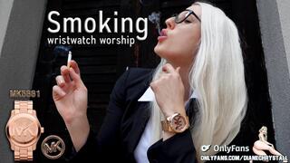 Smoking Marlboro Red 100 & Wristwatch Worship MK5661 Michael Kors MP4 720p SD