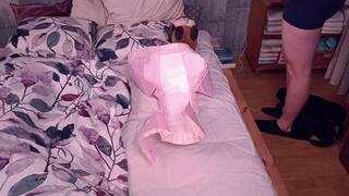 Sissy Bunny Changes His Diaper